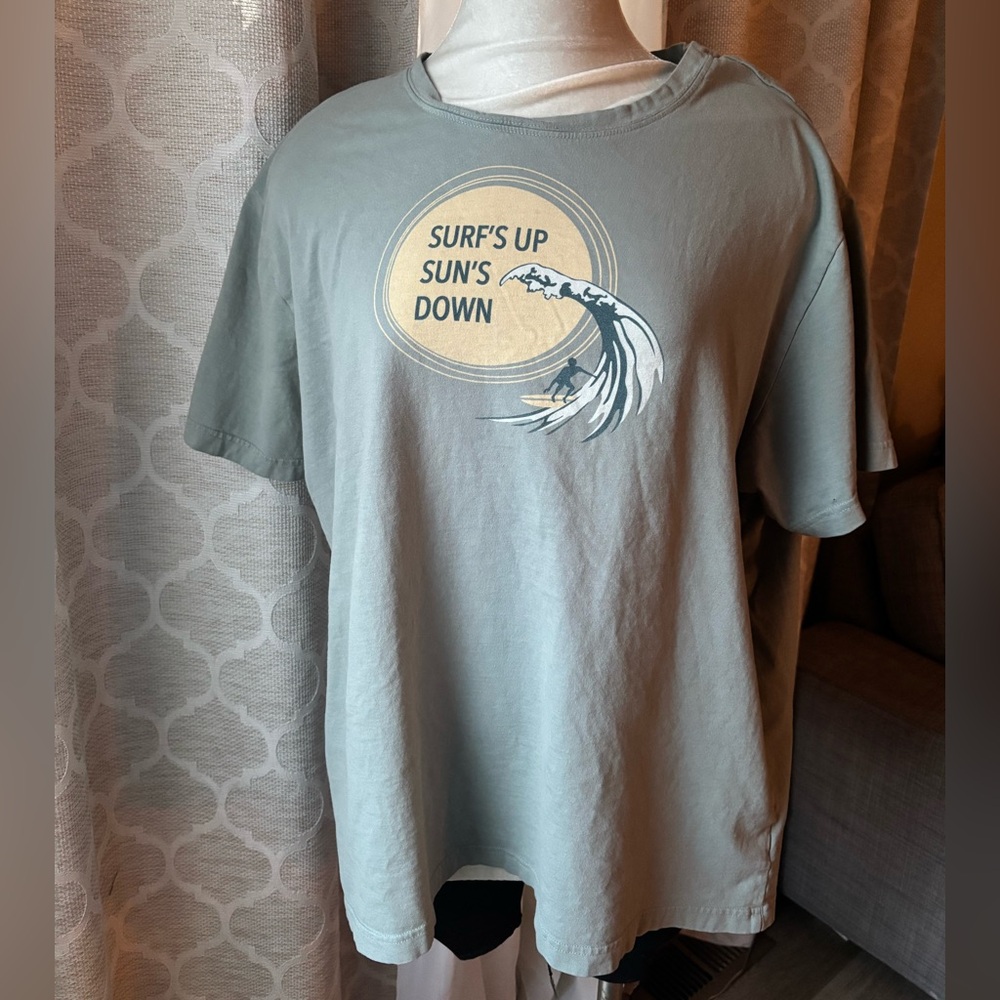 Margaritaville Surf's Up Tee - Light blue